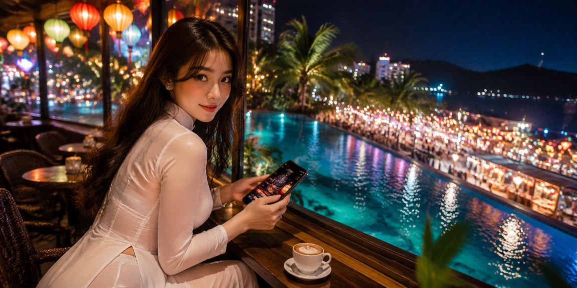 Xem kết quả xổ số miền Nam tại bờ biển Nha Trang buổi chiều